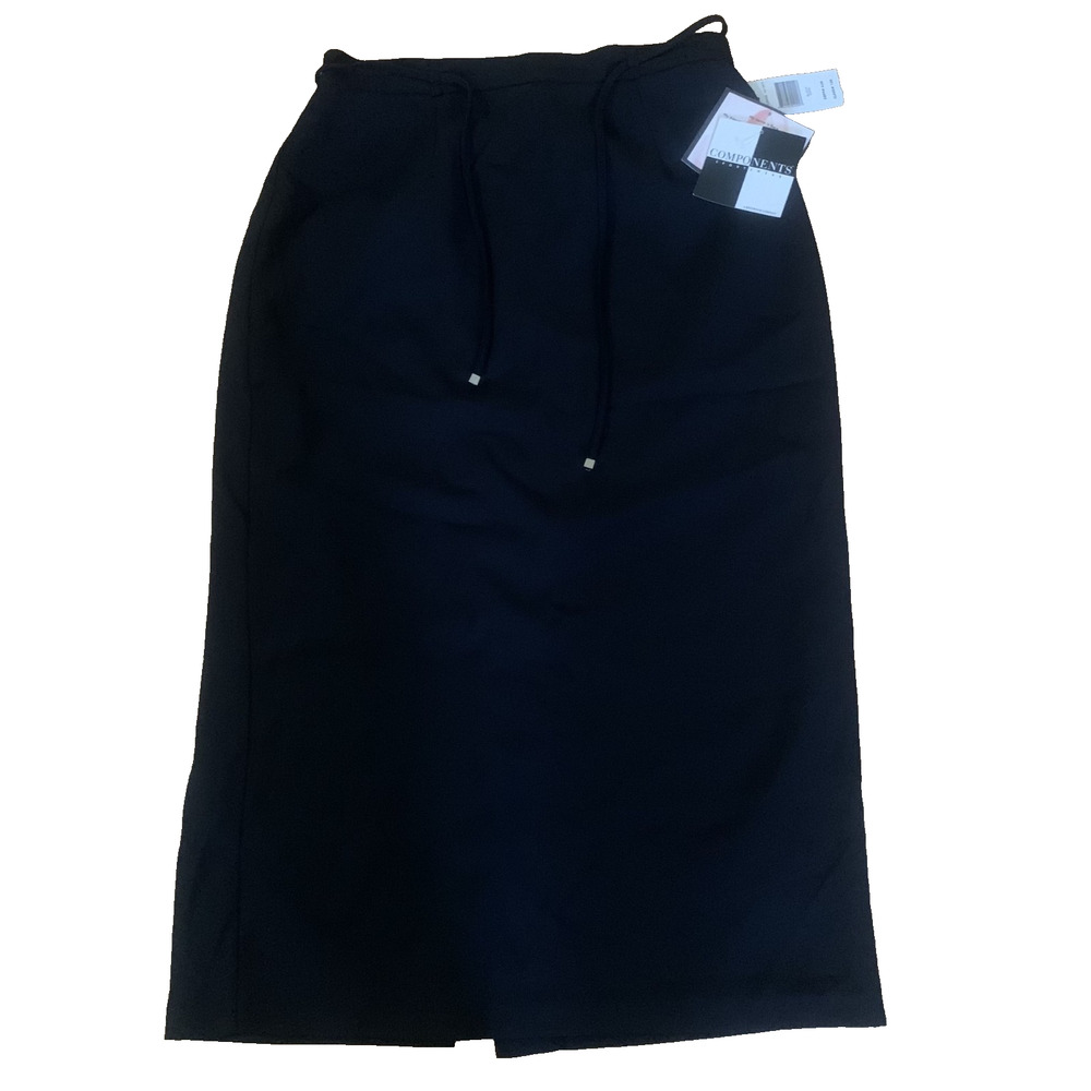 NWT COMPONENTS WOMEN'S BLACK LINED LONG MAXI SKIRT SIZE 14